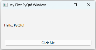 First PyQt6 Graphical Interface
